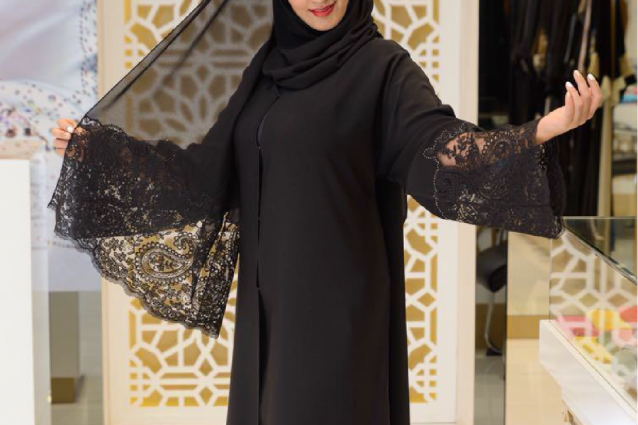 Habayeb - Black Abaya with Special Embroidery
