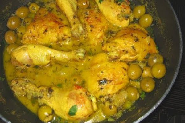 طريقة تحضير دجاج بالزيتون